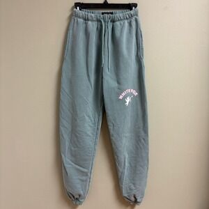 White Fox Womens Sweatpants Size XS Green Casual Loungewear Streetwear Grunge
